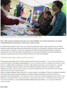 L'aventure scoute pour Coline et 200 enfants - 15_05_2016, Béruges (86) - La Nouvelle République